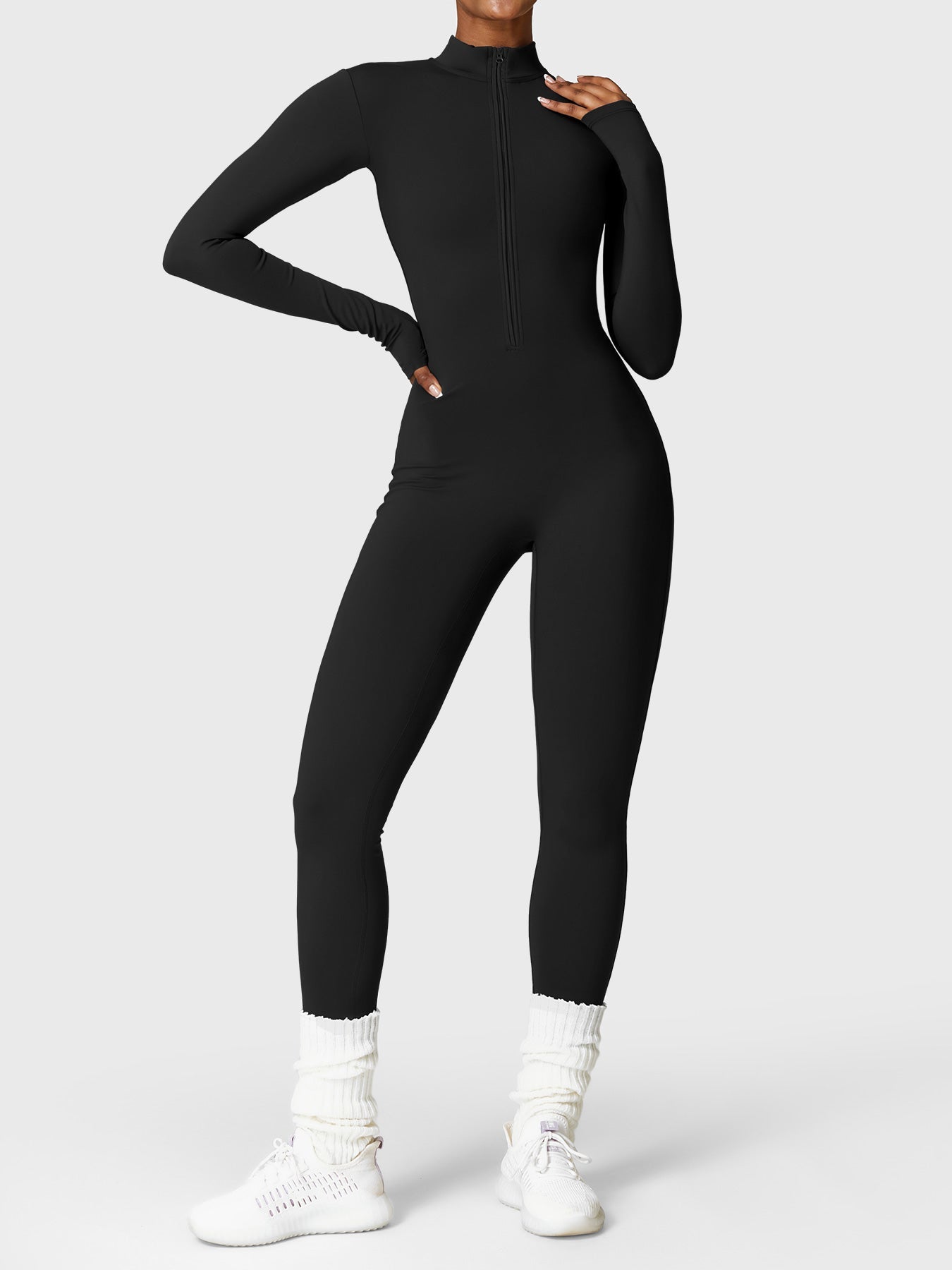 Belle | Fleece Long Sleeve Jumpsuit