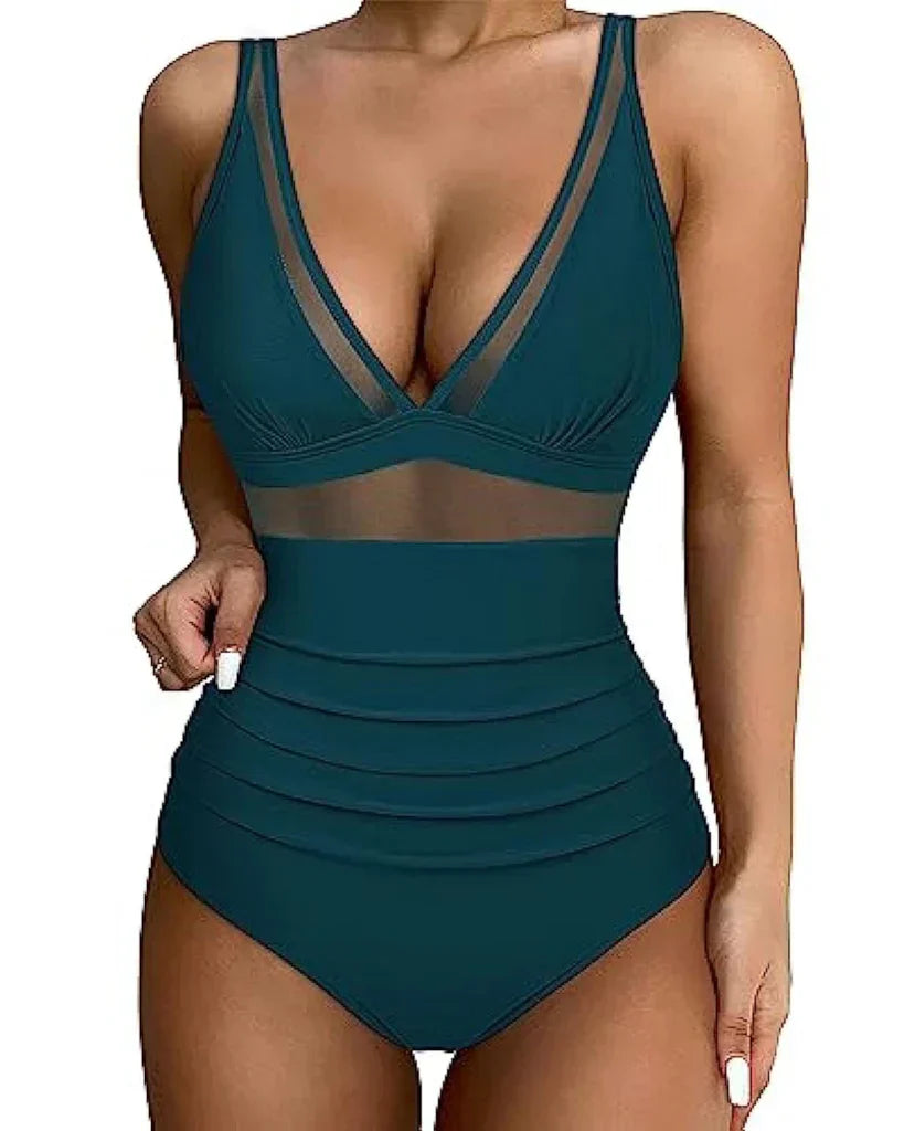 Remi | Plunge Mesh Badpak - Fashion Lab