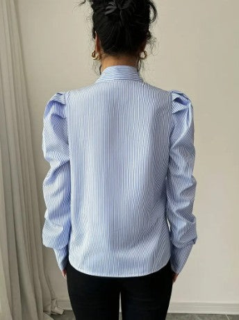 blouse voor dames โ Zahara | Elegante Oversized Katoenen Blouse Met Strik