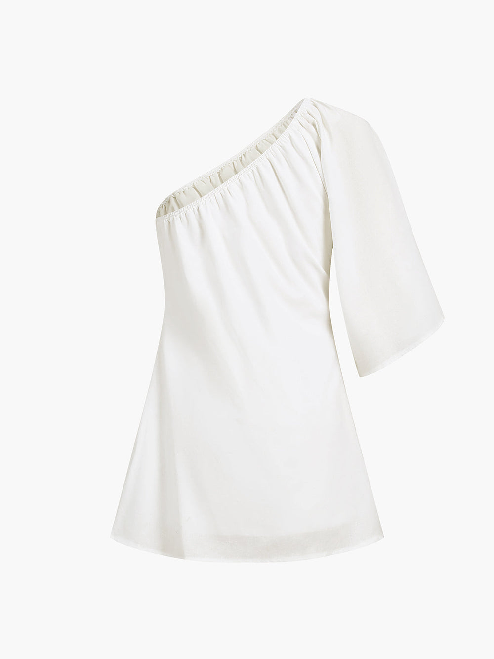 Zanna | Katoen Linnen One Sleeve Korte Jurk - Fashion Lab