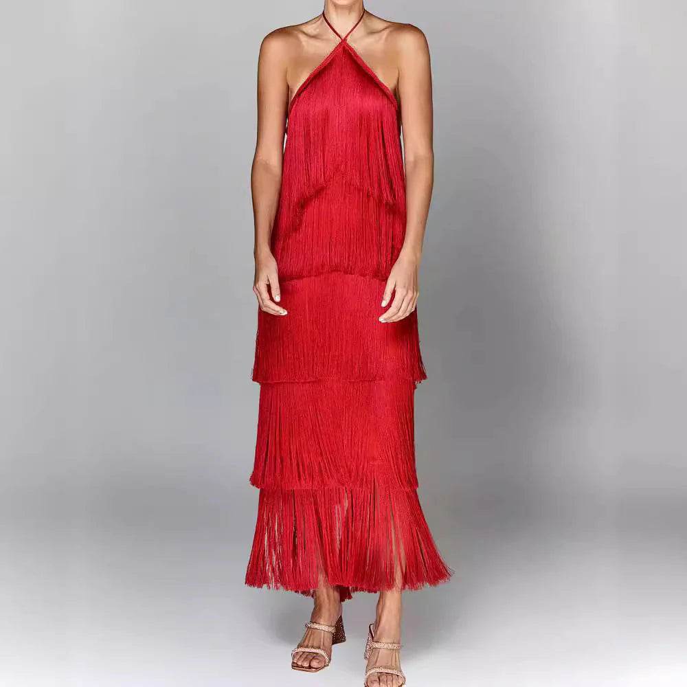 Zarina | Fringe Maxi Jurk - Fashion Lab