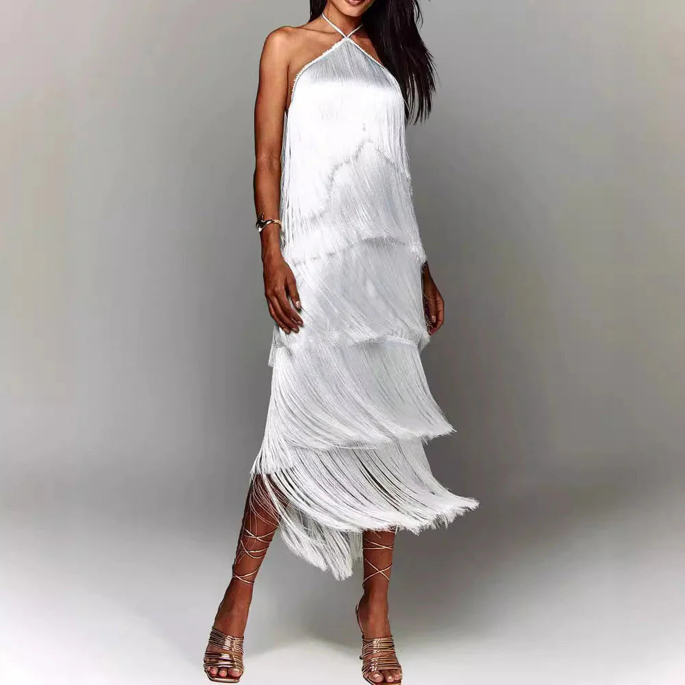 Zarina | Fringe Maxi Jurk - Fashion Lab