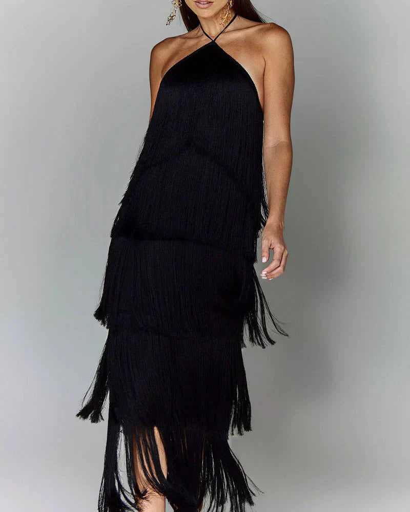 Zarina | Fringe Maxi Jurk - Fashion Lab