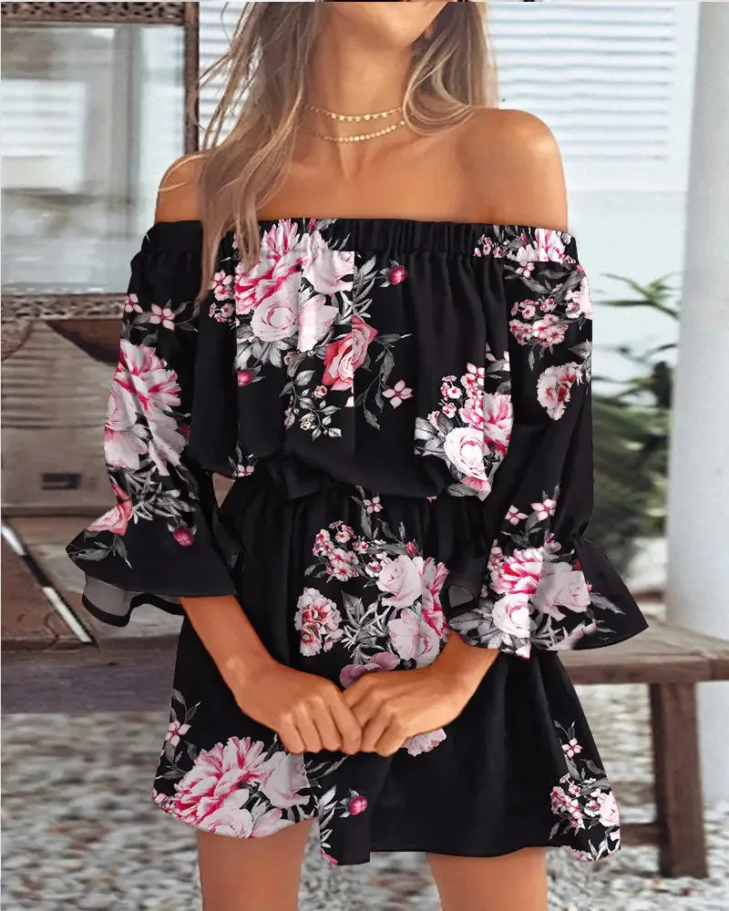 Zemira | Off Shoulder Mini Jurk - Fashion Lab
