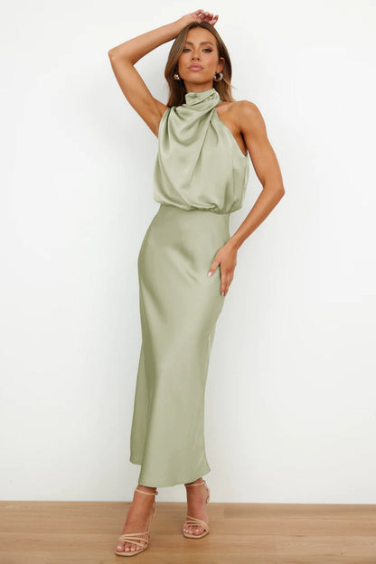Lorna | Satijnen Halterjurk - Fashion Lab