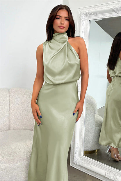 Lorna | Satijnen Halterjurk - Fashion Lab