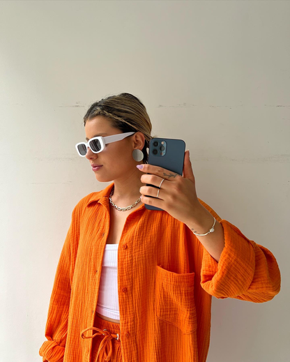 Pearl | Loungewear Set met Overhemd en Shorts - Fashion Lab