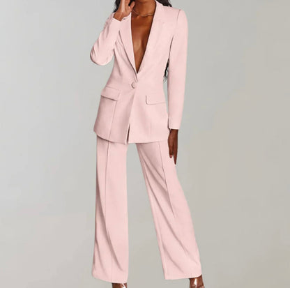 Amy | Elegante Blazer&Flare broek set - Fashion Lab