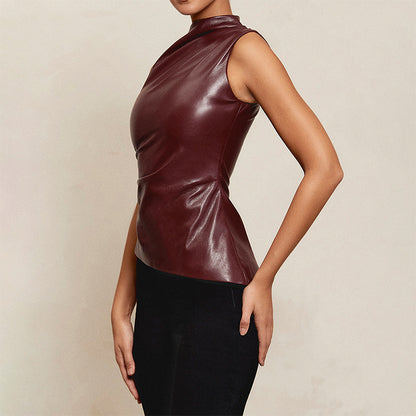 Cara | Burgundy Top - Fashion Lab