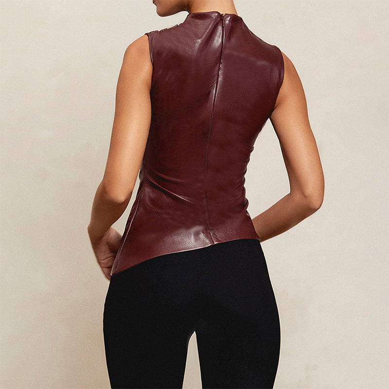 Cara | Burgundy Top - Fashion Lab