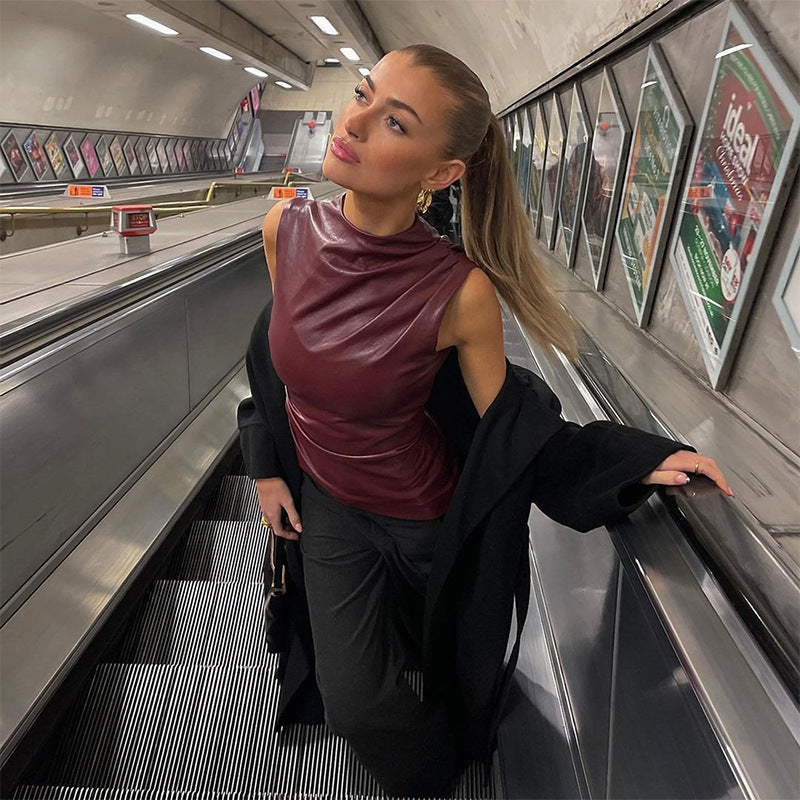 Cara | Burgundy Top - Fashion Lab