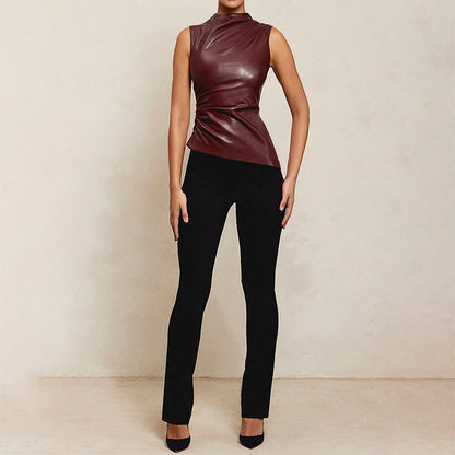 Cara | Burgundy Top - Fashion Lab