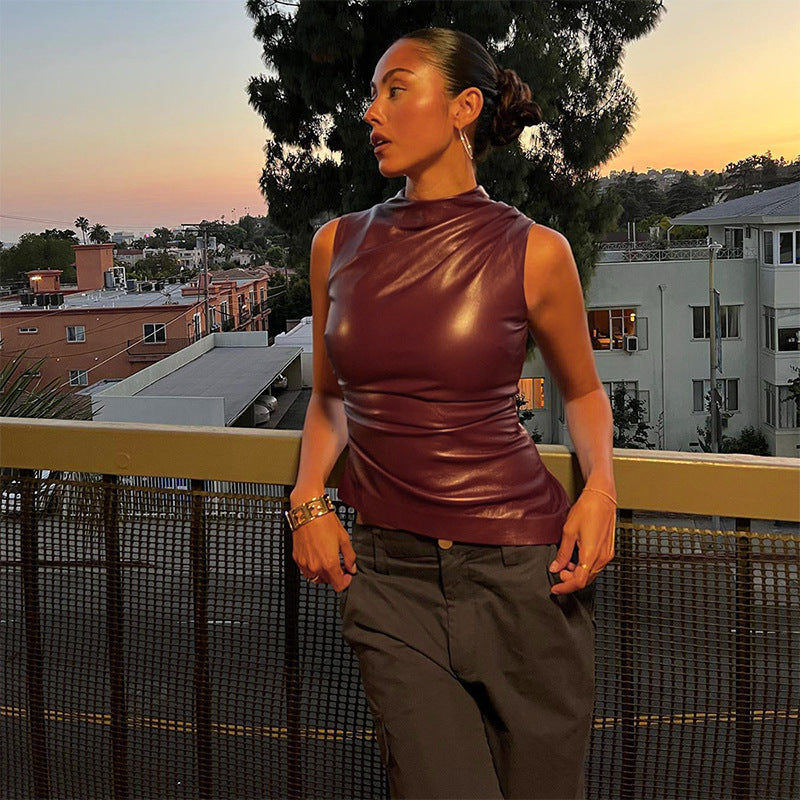 Cara | Burgundy Top - Fashion Lab