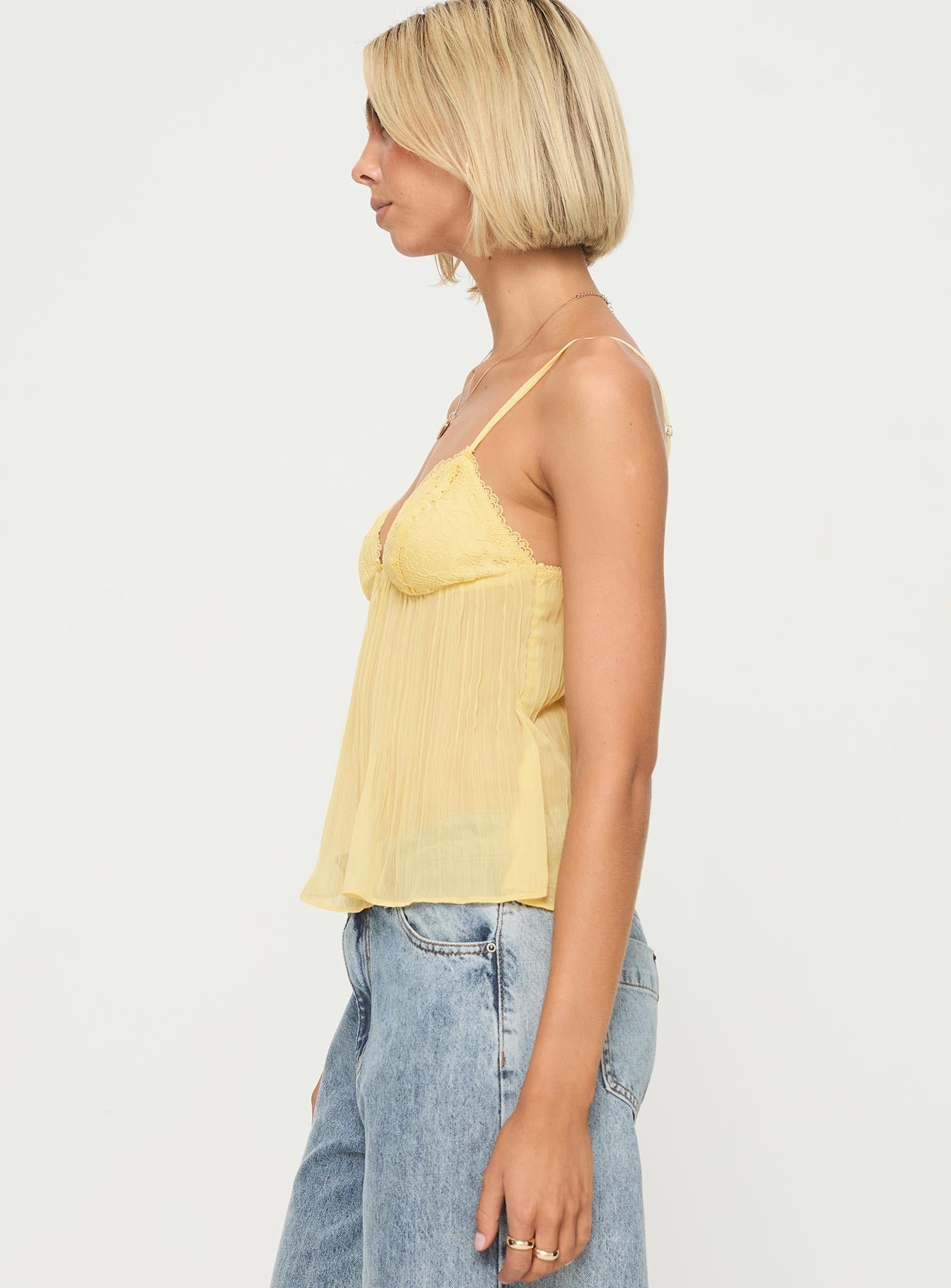 Melany | Pleated Lace Top - Fashion Lab