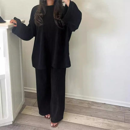 Adelina | Corduroy Tweedelige Broek - Fashion Lab