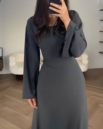 Nora | Elegante Gebreide Maxi Jurk - Fashion Lab