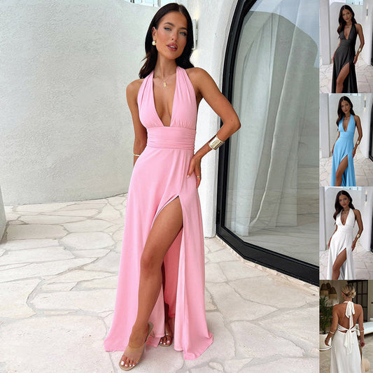 Lillie | Elegant Halter Maxi Jurk - Fashion Lab