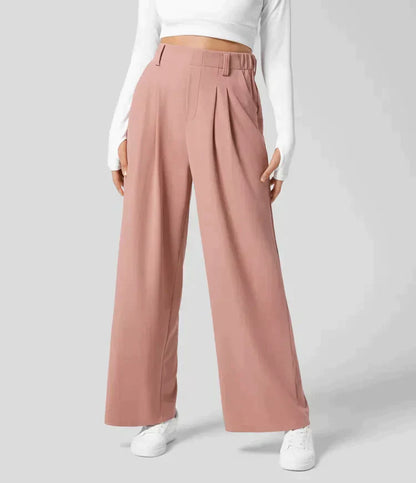 Anneliese | Plissé Wide-Leg Trousers - Fashion Lab