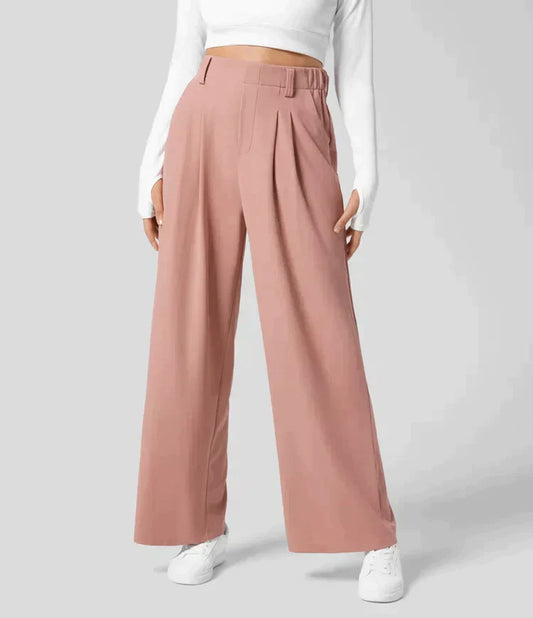 Anneliese | Plissé Wide-Leg Trousers - Fashion Lab