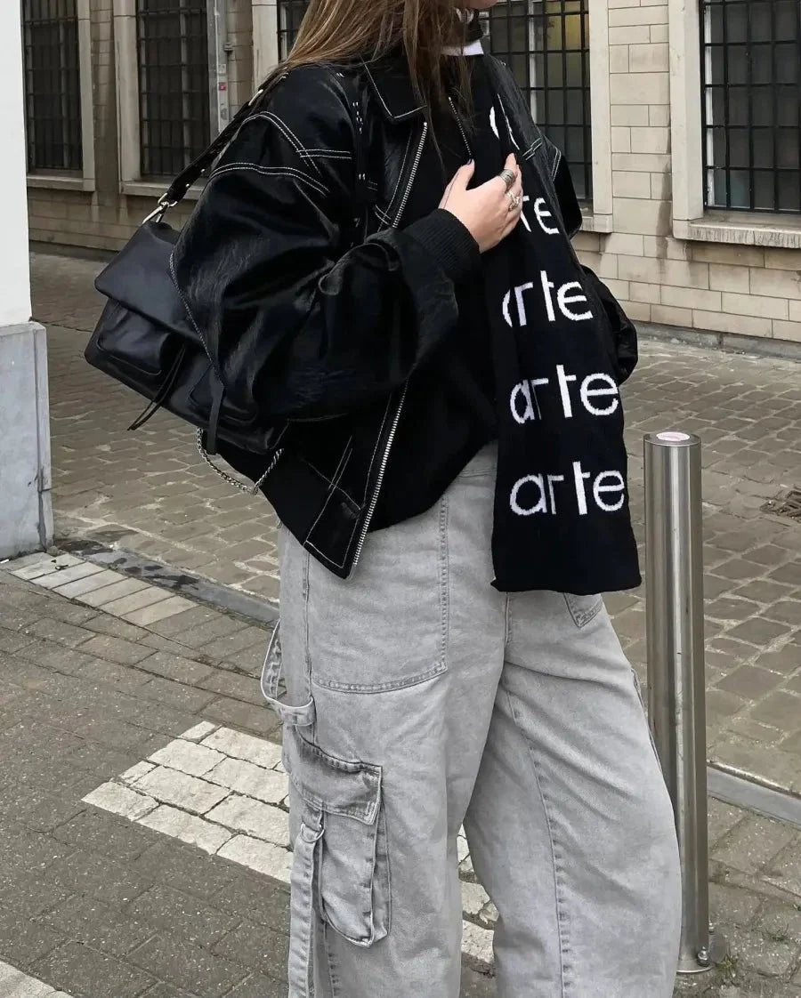 VIVIEN | Oversized leren jas - Fashion Lab