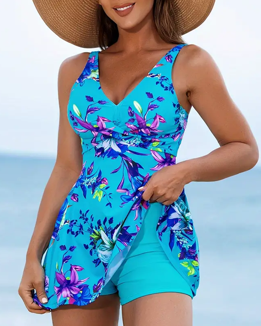 Bea | Bloemenprint Zwemjurk Set - Fashion Lab