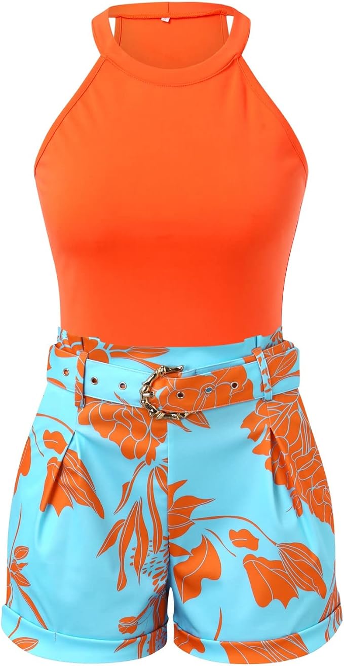 Carol | High-Waist Short met Print - Fashion Lab