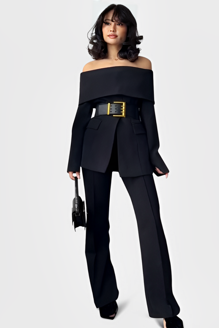 Verona | Off-Shoulder Blazer Top - Fashion Lab