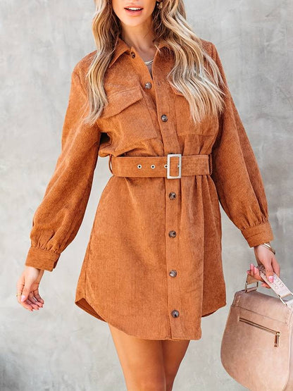 Joan | Corduroy Shirtjurk - Fashion Lab