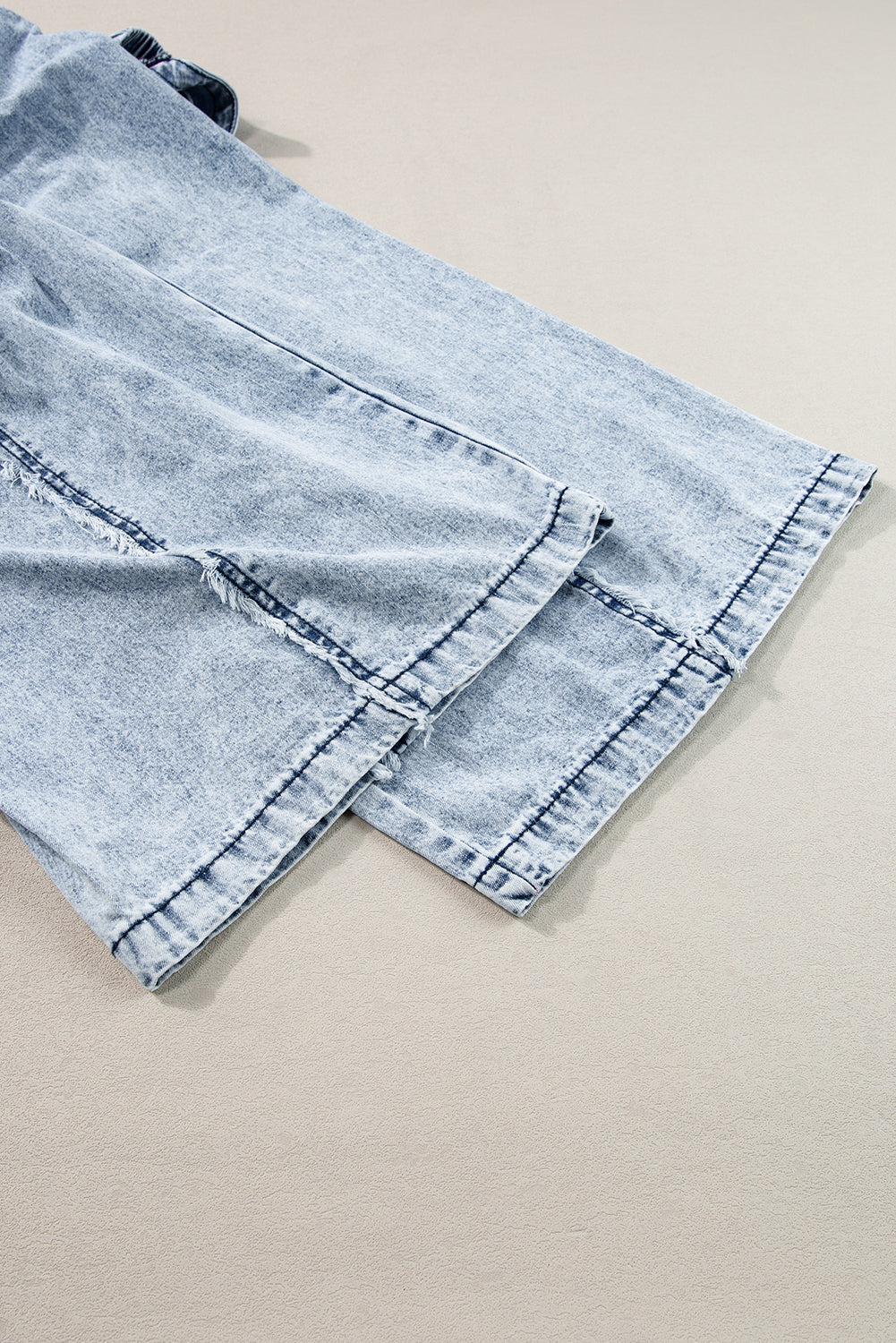 Blauwe | denim overall met wijde pijpen - Fashion Lab