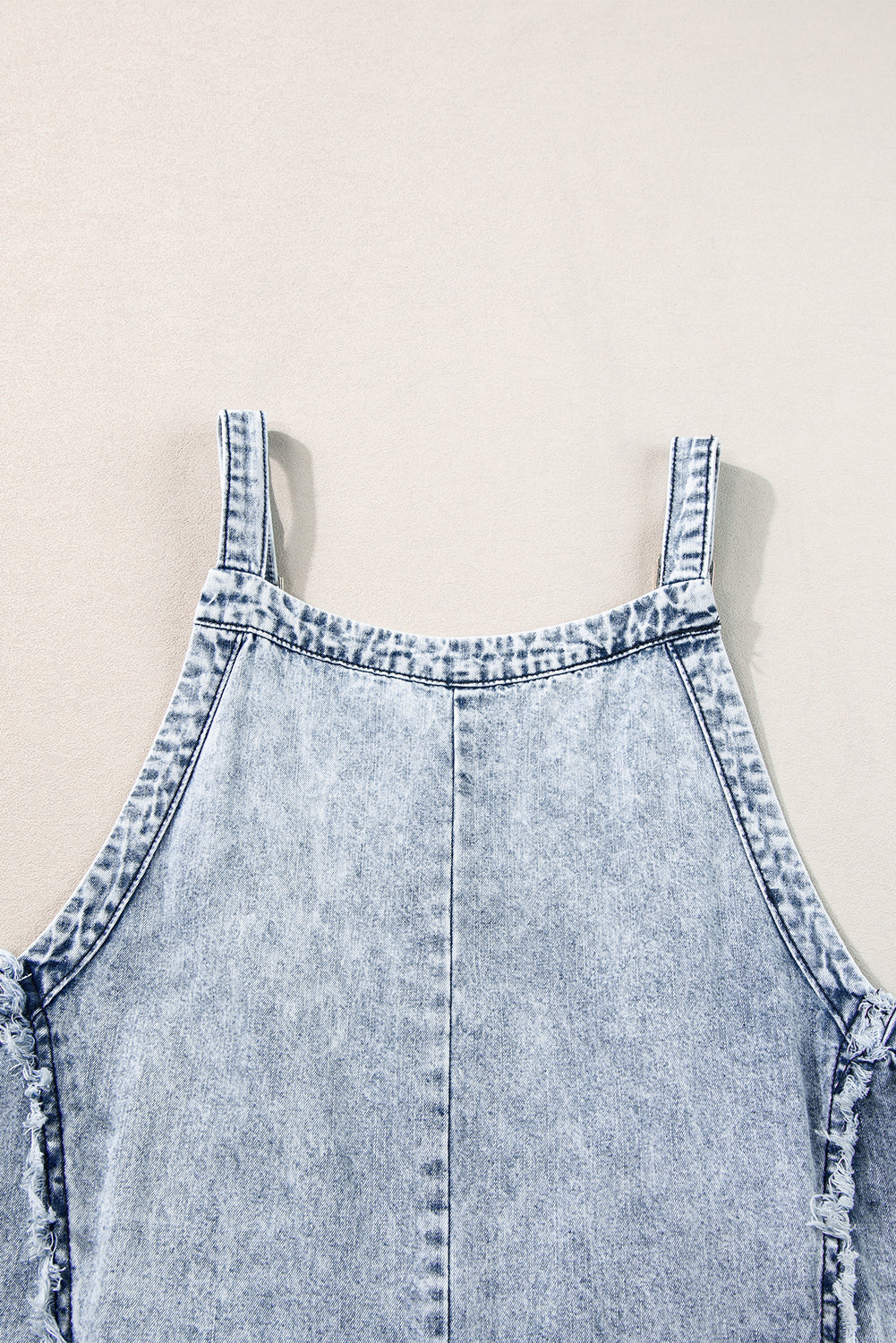 Blauwe | denim overall met wijde pijpen - Fashion Lab