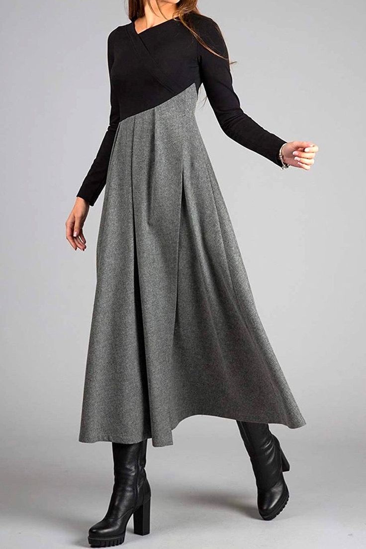 Claudette | Tweekleurige Maxi Jurk - Fashion Lab