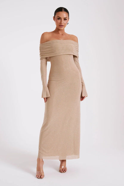 Malika | Elegante Off-Shoulder Jurk - Fashion Lab