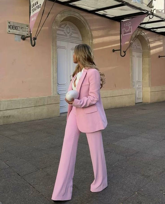 Amy | Elegante Blazer&Flare broek set - Fashion Lab