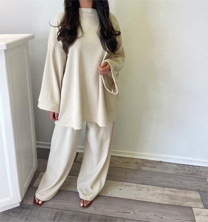 Adelina | Corduroy Tweedelige Broek - Fashion Lab