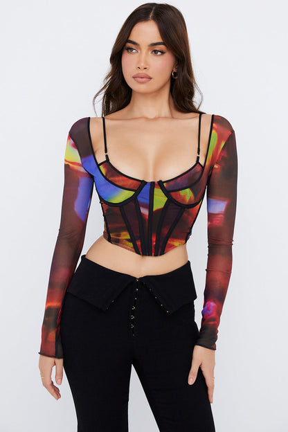 Anja | Artistieke Mesh Korset - Fashion Lab