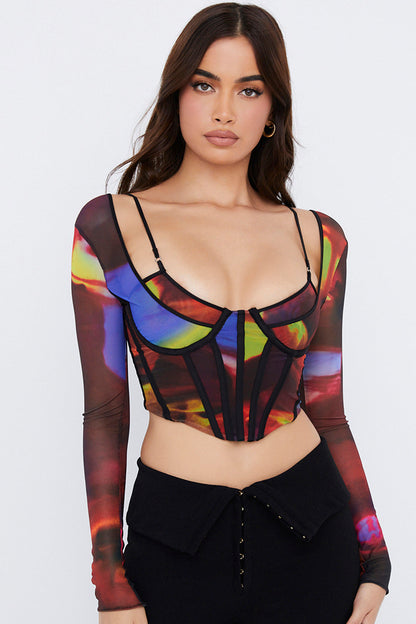 Anja | Artistieke Mesh Korset - Fashion Lab