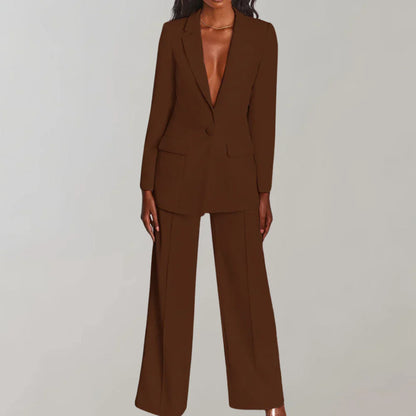 Amy | Elegante Blazer&Flare broek set - Fashion Lab