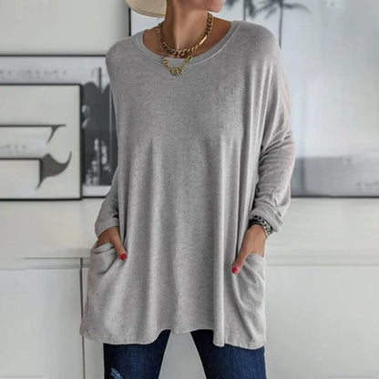 Rianne | Casual Oversized Top met Zakken - Fashion Lab
