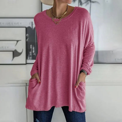 Rianne | Casual Oversized Top met Zakken - Fashion Lab