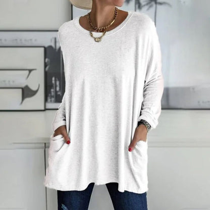 Rianne | Casual Oversized Top met Zakken - Fashion Lab