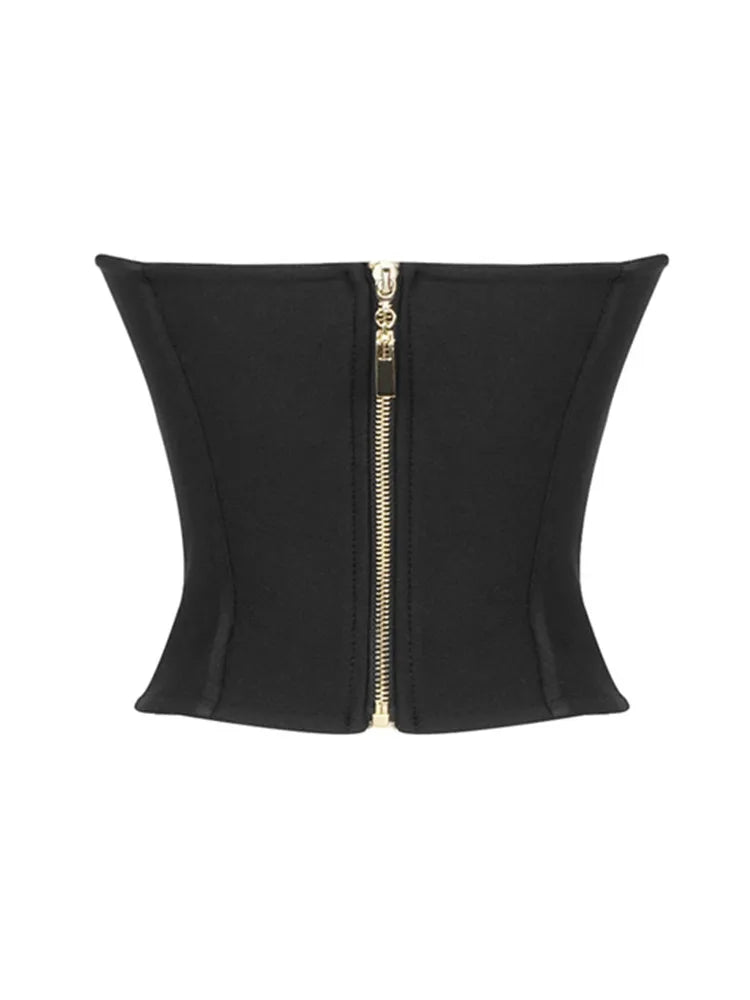 Tamara | Fluwelen Hartvormige Bandeau Top - Fashion Lab