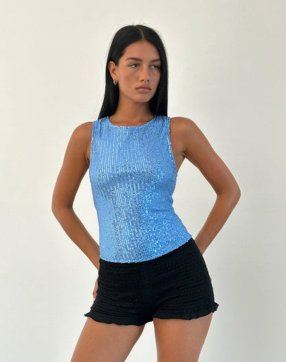 Keilani | Sequin Drape Top - Fashion Lab
