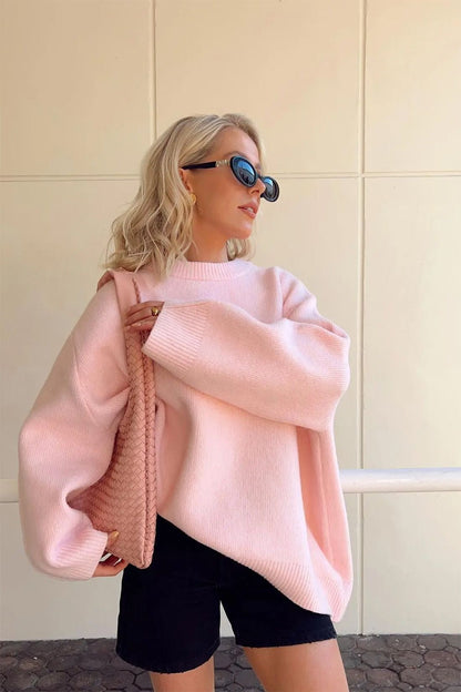 Joan | Oversized Roze Trui - Fashion Lab