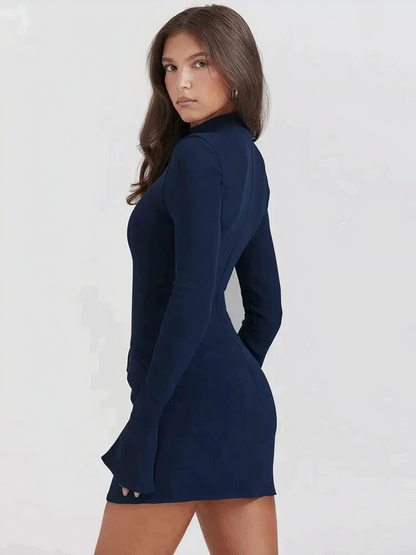 Tonia | Minimalistische Mock Neck Jurk - Fashion Lab