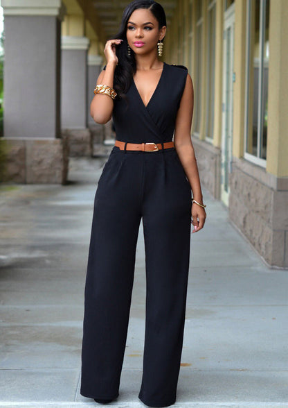 Nadia | Elegante Wijde-Leg Jumpsuit met Tailoring - Fashion Lab