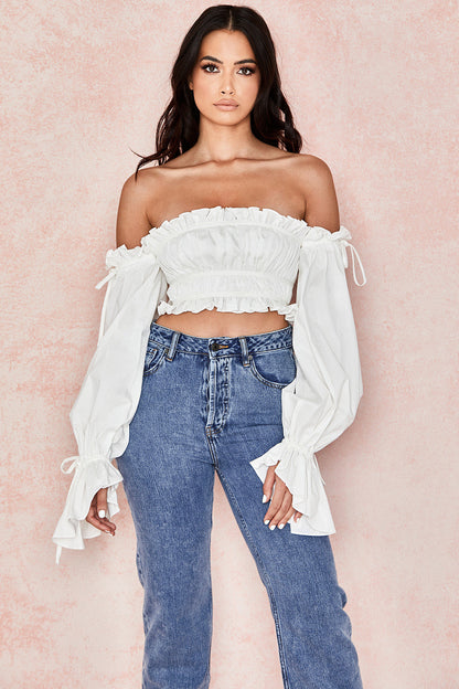 Tayana | Romantische Off-Shoulder Top - Fashion Lab