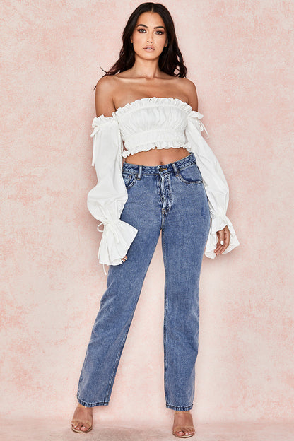 Tayana | Romantische Off-Shoulder Top - Fashion Lab