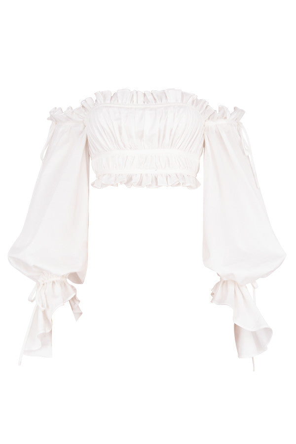 Tayana | Romantische Off-Shoulder Top - Fashion Lab