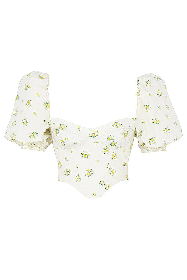 Paula | Romantische Bloemenprint Korset - Fashion Lab