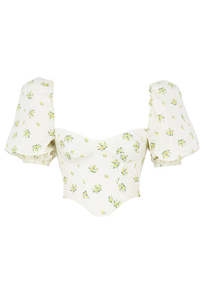 Paula | Romantische Bloemenprint Korset - Fashion Lab